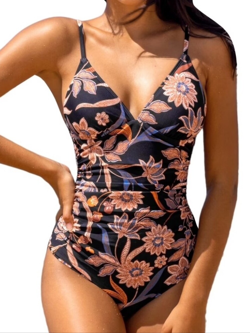 239. NWT - CUPSHE Seaside Blossom Paisley One-Piece Swimsuit